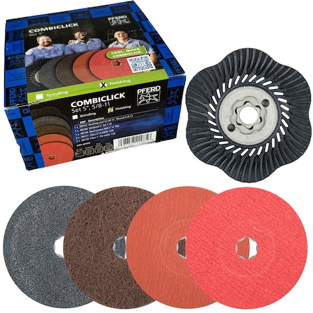 Pferd 42985 COMBICLICK 5in 5/8-11 Finishing Set 42985-PFERD